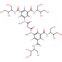 79770-24-4 2,4,6-triiodo-5-[methyl-[3-oxo-3-[2,4,6-triiodo-N-methyl-3,5-bis(1,3,4-trihydroxybutan-2-ylcarbamoyl)anilino]propanoyl]amino]-1-N,3-N-bis(1,3,4-trihydroxybutan-2-yl)benzene-1,3-dicarboxamide chemical structure