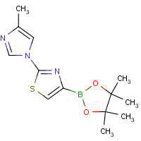 1312942-10-1 2-(4-methylimidazol-1-yl)-4-(4,4,5,5-tetramethyl-1,3,2-dioxaborolan-2-yl)-1,3-thiazole chemical structure