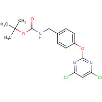1359965-86-8 tert-butyl N-[[4-(4,6-dichloropyrimidin-2-yl)oxyphenyl]methyl]carbamate chemical structure