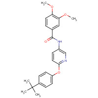 224803-85-4 N-[6-(4-tert-butylphenoxy)pyridin-3-yl]-3,4-dimethoxybenzamide chemical structure
