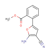 1261268-76-1 methyl 2-(5-amino-4-cyanofuran-2-yl)benzoate chemical structure