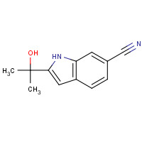 1256576-74-5 2-(2-hydroxypropan-2-yl)-1H-indole-6-carbonitrile chemical structure