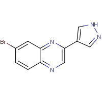 1083326-12-8 7-bromo-2-(1H-pyrazol-4-yl)quinoxaline chemical structure