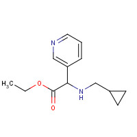 1218521-06-2 ethyl 2-(cyclopropylmethylamino)-2-pyridin-3-ylacetate chemical structure