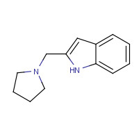 46421-52-7 2-(pyrrolidin-1-ylmethyl)-1H-indole chemical structure