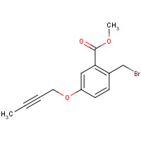 916450-91-4 methyl 2-(bromomethyl)-5-but-2-ynoxybenzoate chemical structure