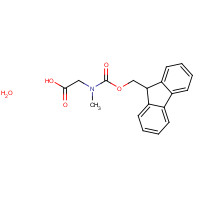 212651-47-3 2-[9H-fluoren-9-ylmethoxycarbonyl(methyl)amino]acetic acid;hydrate chemical structure