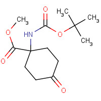 191111-27-0 methyl 1-[(2-methylpropan-2-yl)oxycarbonylamino]-4-oxocyclohexane-1-carboxylate chemical structure