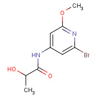 1433904-94-9 N-(2-bromo-6-methoxypyridin-4-yl)-2-hydroxypropanamide chemical structure