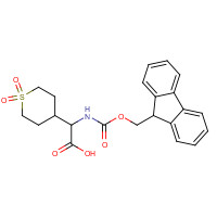 369402-98-2 2-(1,1-dioxothian-4-yl)-2-(9H-fluoren-9-ylmethoxycarbonylamino)acetic acid chemical structure