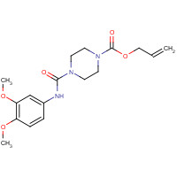 75289-77-9 prop-2-enyl 4-[(3,4-dimethoxyphenyl)carbamoyl]piperazine-1-carboxylate chemical structure