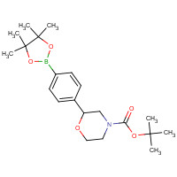 1131220-85-3 tert-butyl 2-[4-(4,4,5,5-tetramethyl-1,3,2-dioxaborolan-2-yl)phenyl]morpholine-4-carboxylate chemical structure
