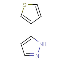 19933-25-6 5-thiophen-3-yl-1H-pyrazole chemical structure