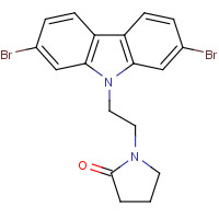 1616114-32-9 1-[2-(2,7-dibromocarbazol-9-yl)ethyl]pyrrolidin-2-one chemical structure