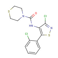 680212-94-6 N-[3-chloro-5-(2-chlorophenyl)-1,2-thiazol-4-yl]thiomorpholine-4-carboxamide chemical structure