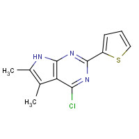 251947-14-5 4-chloro-5,6-dimethyl-2-thiophen-2-yl-7H-pyrrolo[2,3-d]pyrimidine chemical structure