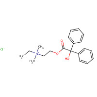 1164-38-1 ethyl-[2-(2-hydroxy-2,2-diphenylacetyl)oxyethyl]-dimethylazanium;chloride chemical structure