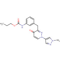 1314381-09-3 propyl N-[3-[[1-(1-methylpyrazol-4-yl)-4-oxopyridazin-3-yl]methyl]phenyl]carbamate chemical structure