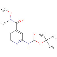 329794-34-5 tert-butyl N-[4-[methoxy(methyl)carbamoyl]pyridin-2-yl]carbamate chemical structure