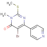 208655-22-5 5-bromo-3-methyl-2-methylsulfanyl-6-pyridin-4-ylpyrimidin-4-one chemical structure