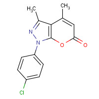 74169-54-3 1-(4-chlorophenyl)-3,4-dimethylpyrano[2,3-c]pyrazol-6-one chemical structure