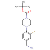 1211539-63-7 tert-butyl 4-[4-(aminomethyl)-2-fluorophenyl]piperazine-1-carboxylate chemical structure