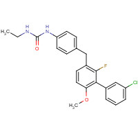 1158231-47-0 1-[4-[[3-(3-chlorophenyl)-2-fluoro-4-methoxyphenyl]methyl]phenyl]-3-ethylurea chemical structure
