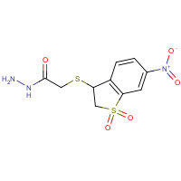 685120-05-2 2-[(6-nitro-1,1-dioxo-2,3-dihydro-1-benzothiophen-3-yl)sulfanyl]acetohydrazide chemical structure