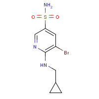 1446236-93-6 5-bromo-6-(cyclopropylmethylamino)pyridine-3-sulfonamide chemical structure