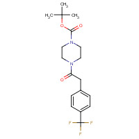 194943-75-4 tert-butyl 4-[2-[4-(trifluoromethyl)phenyl]acetyl]piperazine-1-carboxylate chemical structure