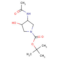 1235591-22-6 tert-butyl 3-acetamido-4-hydroxypyrrolidine-1-carboxylate chemical structure