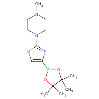 1390682-08-2 2-(4-methylpiperazin-1-yl)-4-(4,4,5,5-tetramethyl-1,3,2-dioxaborolan-2-yl)-1,3-thiazole chemical structure