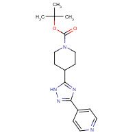 882048-01-3 tert-butyl 4-(3-pyridin-4-yl-1H-1,2,4-triazol-5-yl)piperidine-1-carboxylate chemical structure