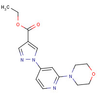 1429309-21-6 ethyl 1-(2-morpholin-4-ylpyridin-4-yl)pyrazole-4-carboxylate chemical structure