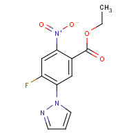 1256633-41-6 ethyl 4-fluoro-2-nitro-5-pyrazol-1-ylbenzoate chemical structure