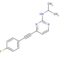 876521-35-6 4-[2-(4-fluorophenyl)ethynyl]-N-propan-2-ylpyrimidin-2-amine chemical structure