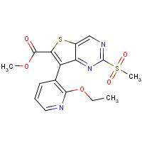 1462950-40-8 methyl 7-(2-ethoxypyridin-3-yl)-2-methylsulfonylthieno[3,2-d]pyrimidine-6-carboxylate chemical structure