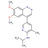 947192-73-6 5-(6,7-dimethoxycinnolin-4-yl)-3-methyl-N-propan-2-ylpyridin-2-amine chemical structure