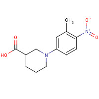 942474-63-7 1-(3-methyl-4-nitrophenyl)piperidine-3-carboxylic acid chemical structure