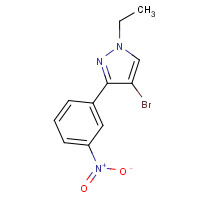 945865-12-3 4-bromo-1-ethyl-3-(3-nitrophenyl)pyrazole chemical structure