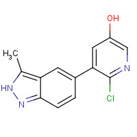 864771-15-3 6-chloro-5-(3-methyl-2H-indazol-5-yl)pyridin-3-ol chemical structure
