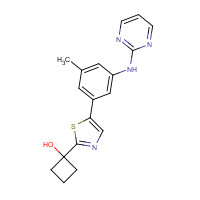 1312528-18-9 1-[5-[3-methyl-5-(pyrimidin-2-ylamino)phenyl]-1,3-thiazol-2-yl]cyclobutan-1-ol chemical structure