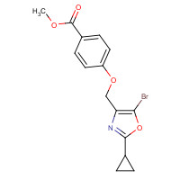1344088-64-7 methyl 4-[(5-bromo-2-cyclopropyl-1,3-oxazol-4-yl)methoxy]benzoate chemical structure