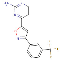 264616-57-1 4-[3-[3-(trifluoromethyl)phenyl]-1,2-oxazol-5-yl]pyrimidin-2-amine chemical structure