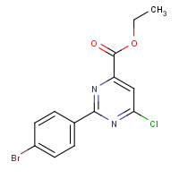 1263061-26-2 ethyl 2-(4-bromophenyl)-6-chloropyrimidine-4-carboxylate chemical structure