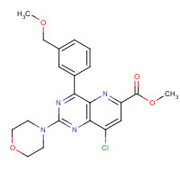 1240123-09-4 methyl 8-chloro-4-[3-(methoxymethyl)phenyl]-2-morpholin-4-ylpyrido[3,2-d]pyrimidine-6-carboxylate chemical structure