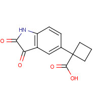1309089-17-5 1-(2,3-dioxo-1H-indol-5-yl)cyclobutane-1-carboxylic acid chemical structure