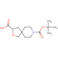 1160246-86-5 8-[(2-methylpropan-2-yl)oxycarbonyl]-2-oxa-8-azaspiro[4.5]decane-3-carboxylic acid chemical structure