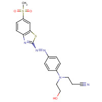 24170-48-7 3-[N-(2-hydroxyethyl)-4-[(6-methylsulfonyl-1,3-benzothiazol-2-yl)diazenyl]anilino]propanenitrile chemical structure