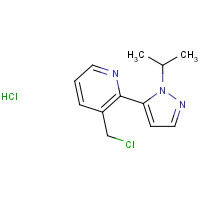 1446321-95-4 3-(chloromethyl)-2-(2-propan-2-ylpyrazol-3-yl)pyridine;hydrochloride chemical structure